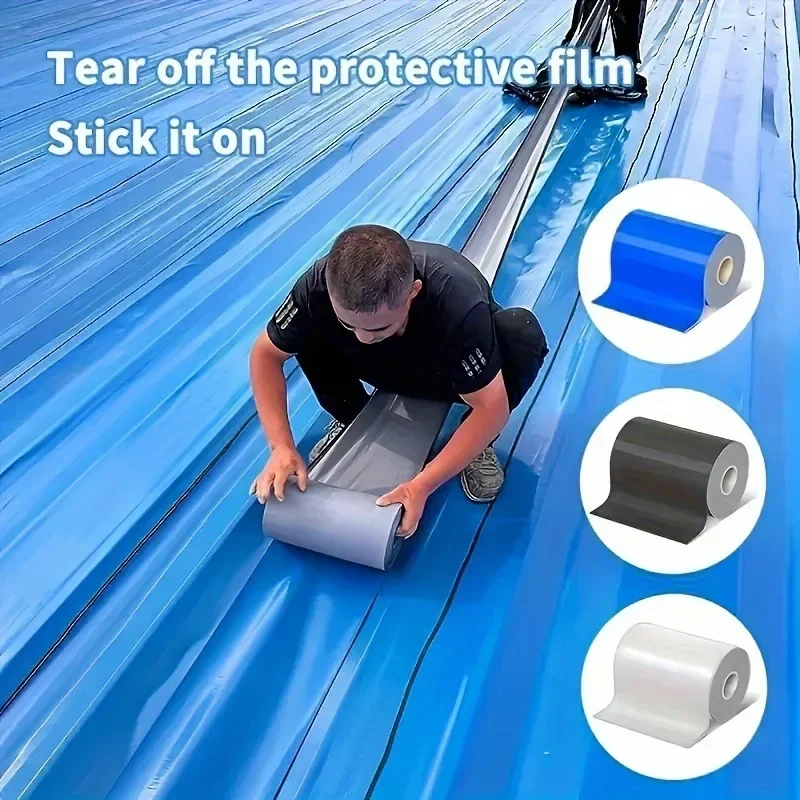 Selvklæbende vandtæt forseglingstape vandtæt materiale til reparation af tage egnet til metaloverflader og tagjernsplader