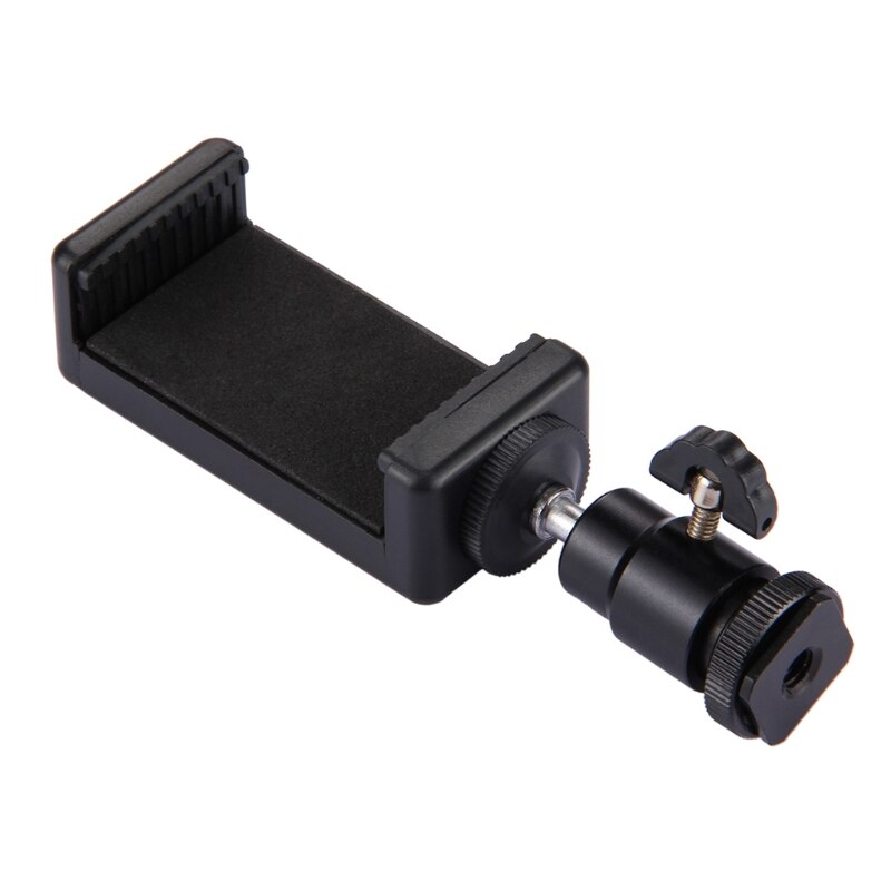 Tripé universal para câmera e celular, suporte com presilha para montagem, adaptador