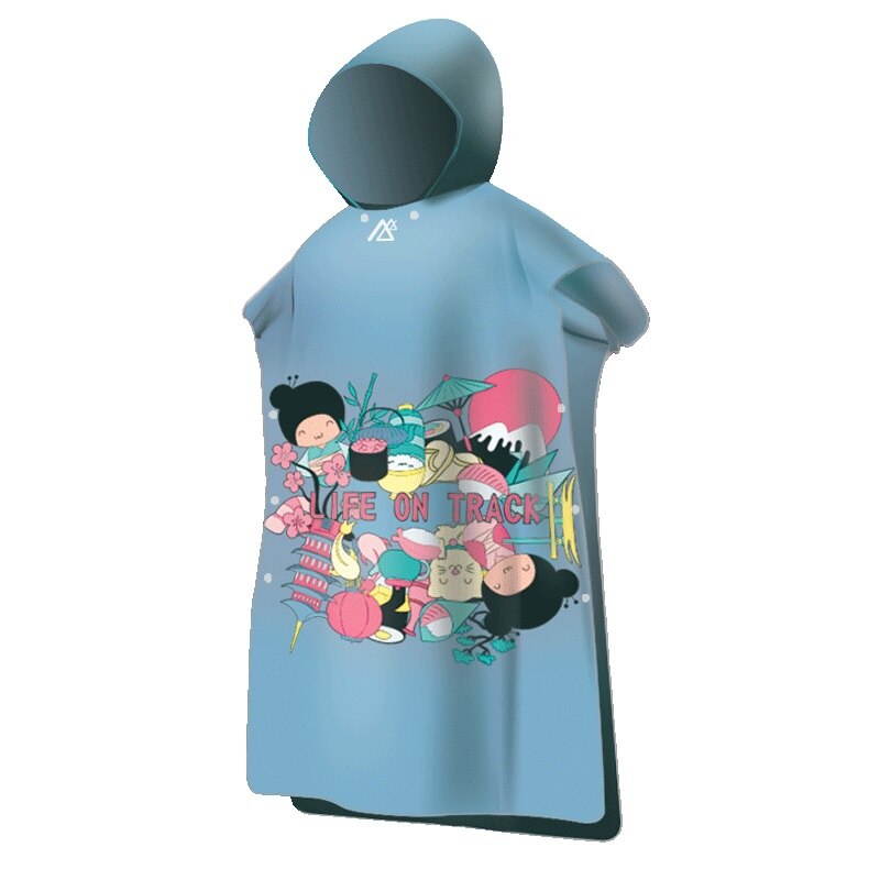Microfiber Women Swimming Diving Bathrobe Cloak Printing Changing Robe Bath Towel Outdoor Hooded Beach Towel Poncho