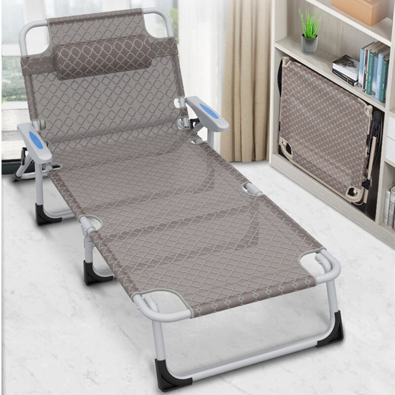 Multifunctionele Folding Lounge Stoel Thuis Kantoor Dutje Bed Eenvoudige Fauteuil Draagbare Kamp Strand Bed: Default Title
