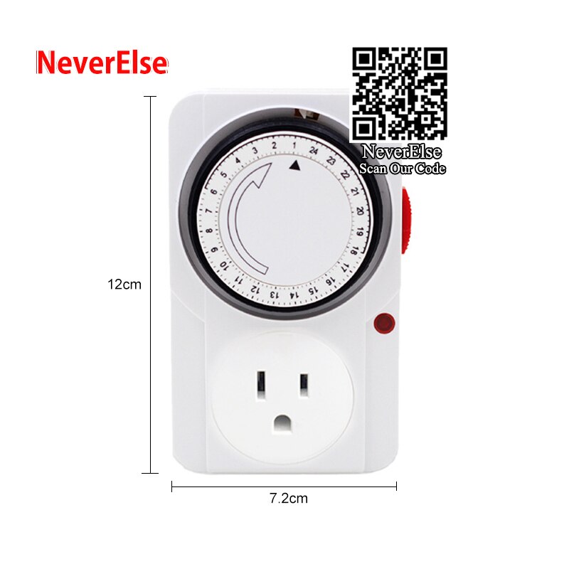 Controlador de luz LED para acuario, temporizador mecánico inteligente para tanque de peces, accesorios de 110v y 220v: 24 hour(US Plug)