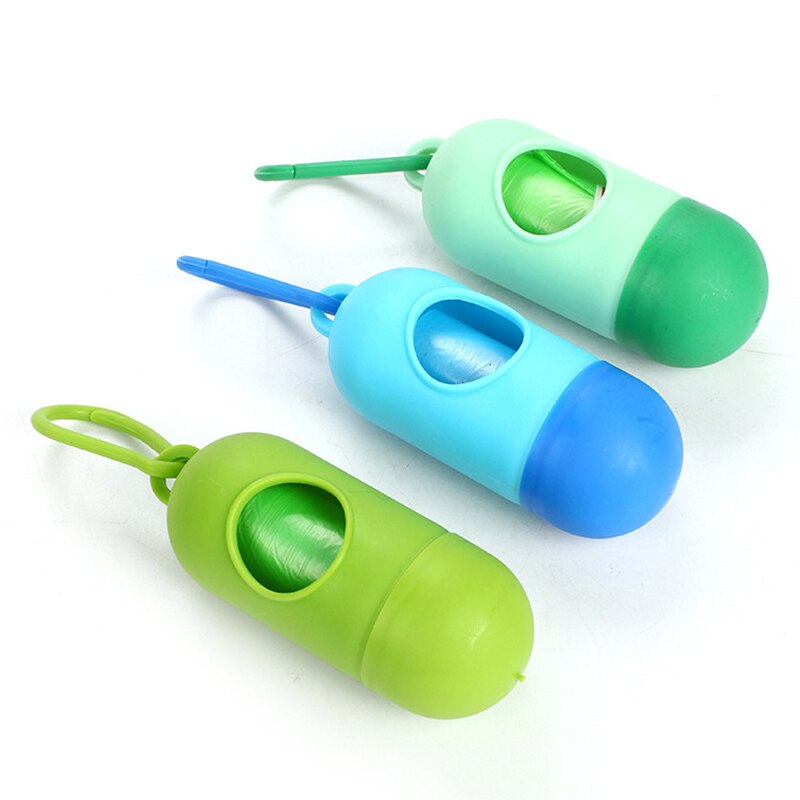Newly Pet Garbage Bag Storage Box Case Clean Waste Stool Carrier Holder Durable Pill Shape FIF66