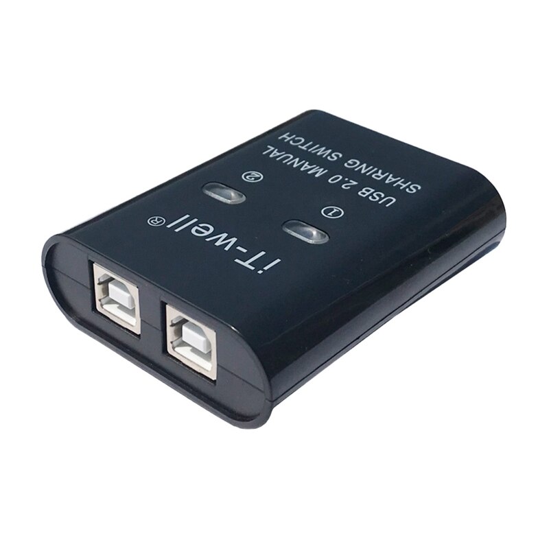 USB Switch Selector KVM Hub Adapter 2 PC Sharing 1 USB Printer Share Devices: Black