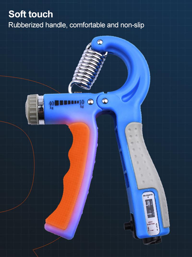 5-60kg r-form justerbart handgrepp sport styrka räknarbar träningsförstärkare gripper fjäder finger nyp carpal expander