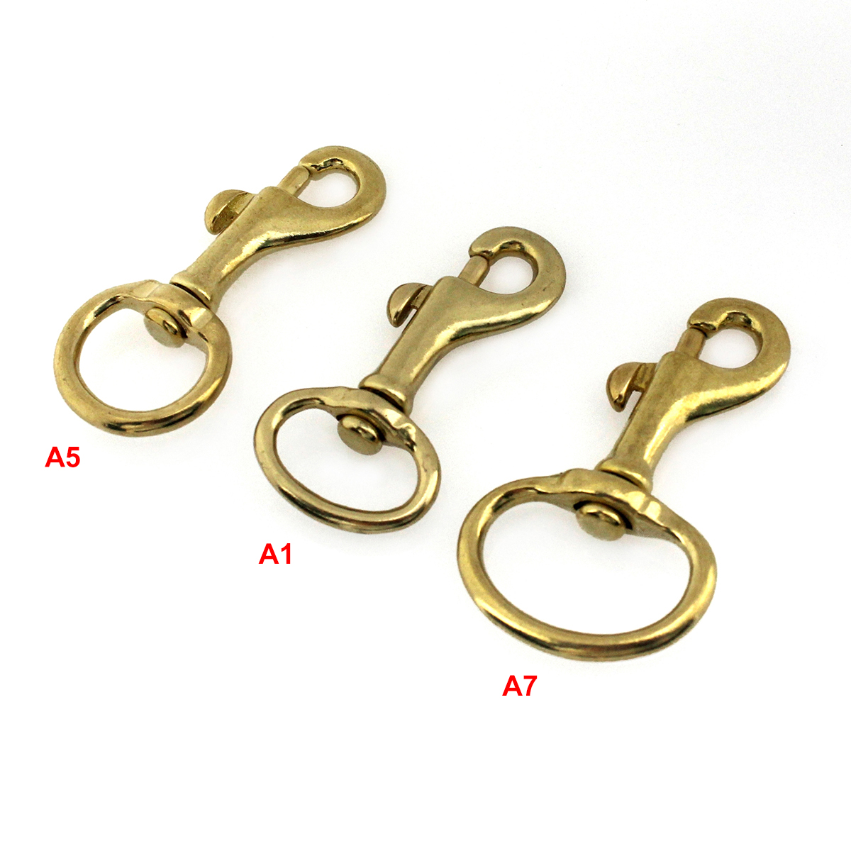 Solid Brass Trigger Swivel Eye Bolt Snap Hook For webbing Leather Craft Bag Strap Belt Hook Clasp Pet Dog Leash Clip
