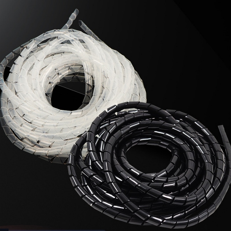 4mm-30mm weiße kabelaufwickler, drahtwickelrohre, spiralwickelrohre, drahtorganisatoren, schutzhüllen, pe-kabelschutzschläuche, kabelbaumschläuche, wickelrohre