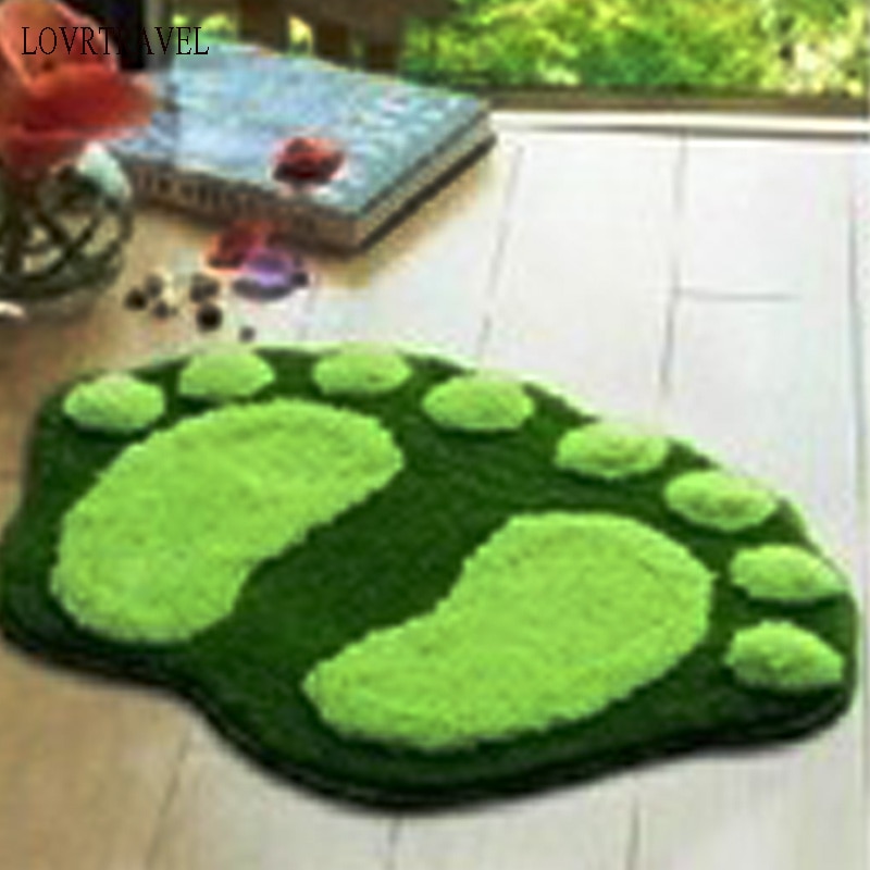 Esteiras de banho da cópia do pé, tapete antiderrapante do banheiro, esteira toalete tapete para baneiro, tapetes da almofada de banho do tapete do banheiro, mini esteiras do microfiber