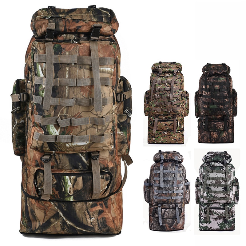 Fengtu 100L Grote Wandelen Klimmen Rugzakken Camouflage Softback Rugzak Voor Mannen En Vrouwen Sport Tassen Camping Reizen Rugzak