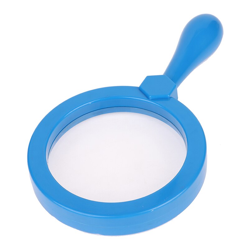 1PC Plastic Stand Magnifier Optical Lens Magnifying Glass Reading For Children: Blue