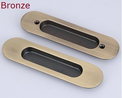 Double Side Zinc Kitchen Cupboard Furniture Cabinet Sliding Door Recessed Pull Built-in Flush Door Thickness: 39-45MM: Bronze
