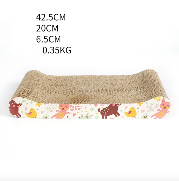 Cartoon Fun Cat Toys Cat Scratch Board S-Shaped Corrugated Paper With Cats Claw Grinding Nail Scraper Mat Mattress Cat Supplies: 004