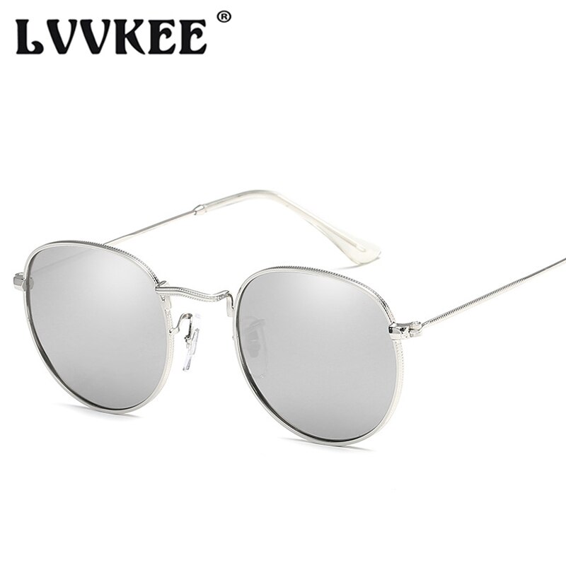 Lvvkee metalliset retro pyöreät aurinkolasit naisten klassiset hd polarisoidut aurinkolasit miehille ajo oculos de sol naaras