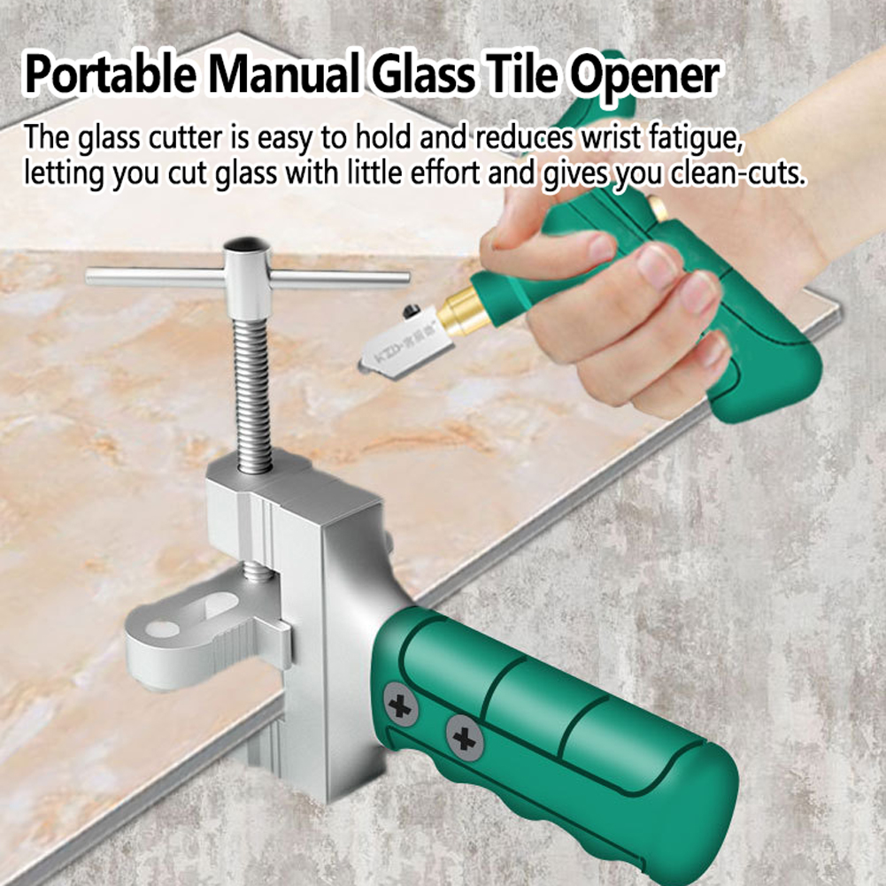 Portable Manual Glass Tile Opener Hand-Held Replacement Cutter Heads Ceramic Tile Glass Cutter Multi-function Glass Cut
