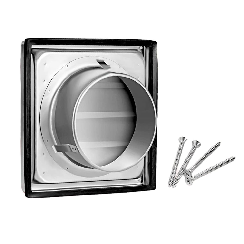 Conducto de ventilación de acero inoxidable 100, rejilla de salida de aire con rejilla antirretorno, cubierta de ventilación a prueba de viento y lluvia, 125/150/304mm