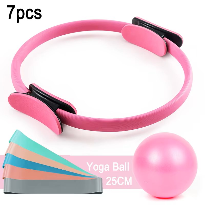 Attrezzatura per pilates per allenamenti a casa Fasce di resistenza per anelli e palline per pilates e più perfette per l'attrezzatura per pilates a casa: Grigio