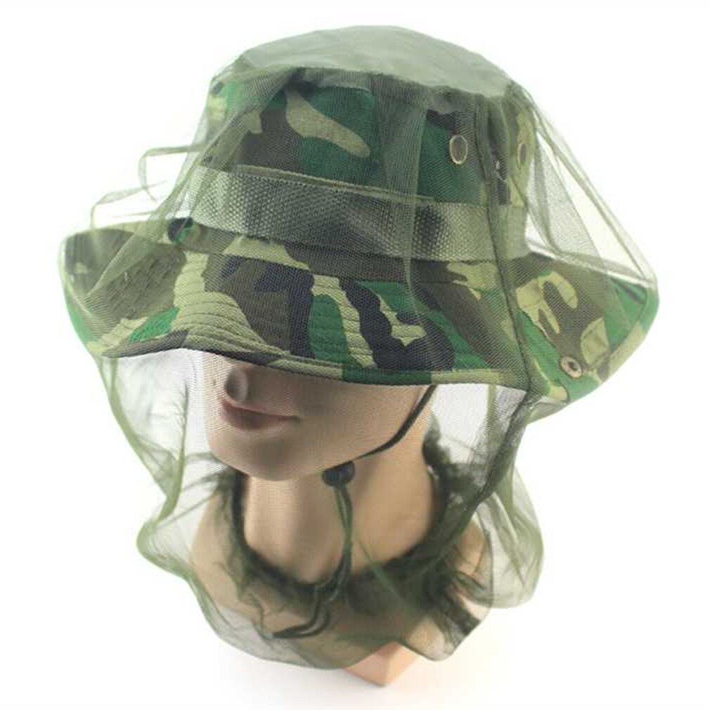 Fabric Midge Mosquito Insect Hat Bug Mesh Head Net Face Protector Outdoor Travel Camping Fishing Hat Face Protective Cover