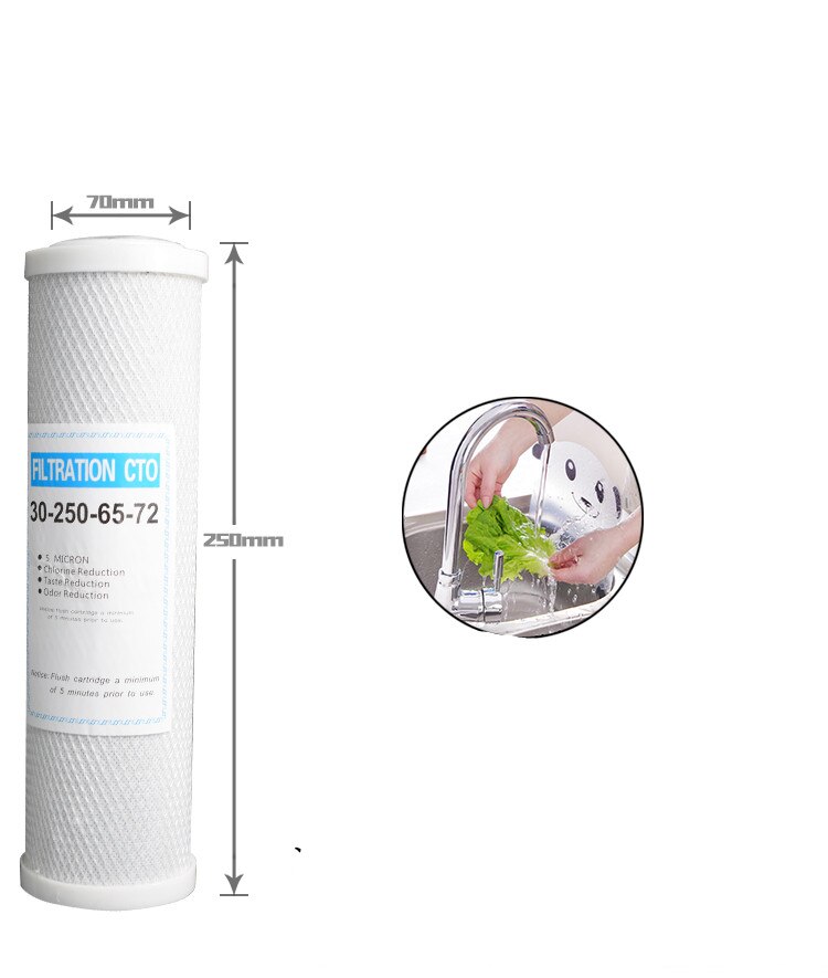 Water Filter Actieve Kool Cartridge Filter 10 Inch Cartridge Vervangbare Filter Cto Blok Koolfilter Waterzuiveraar