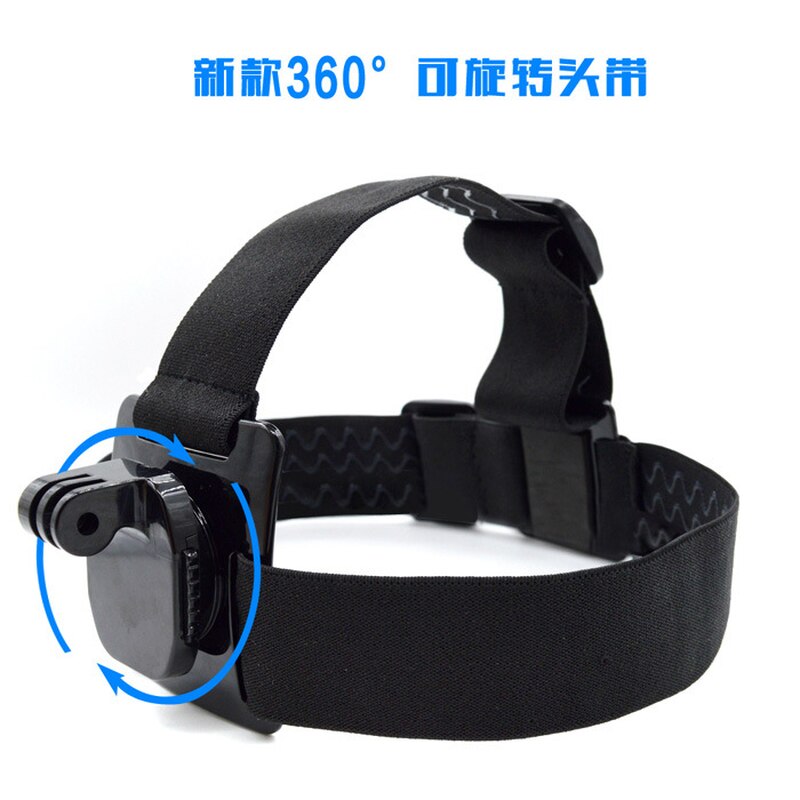 GOPRO 360 Graden Roterende Hoofdband Sectie Drie Rubber Hoofdbanden Anti-skid Front Pat Hoofdband Houder voor Xiaoyi