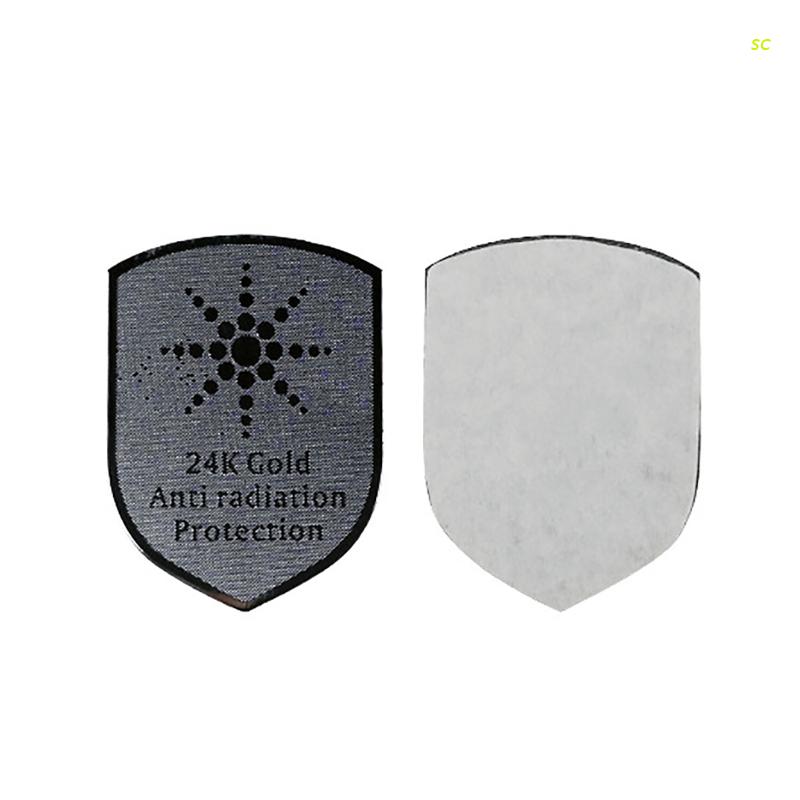 10PCS Shield Shape EMR Blocker Radiation EMF Protection Sticker for all Mobile Phones Computers Laptops Anti Radiation .