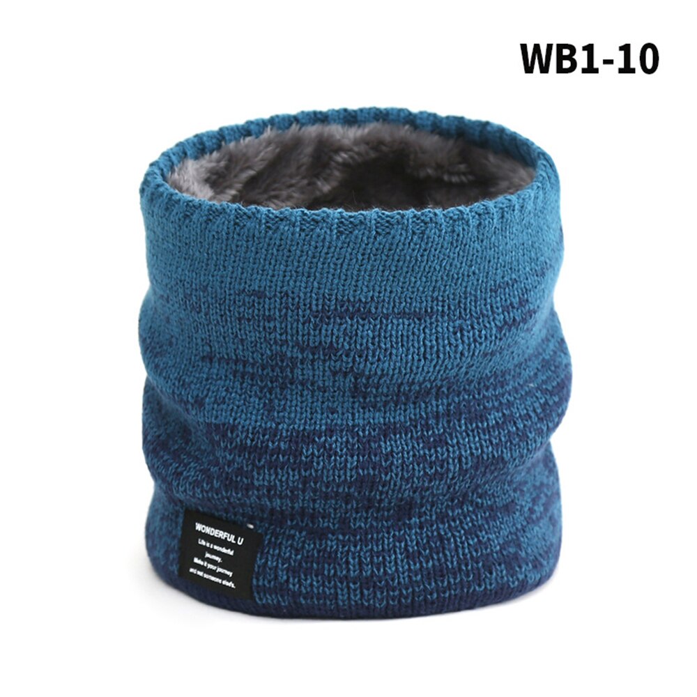 Mode Vrouwen Mannen Gebreide Sjaal Effen Winter Dikke Fluwelen Snood Sjaals Lady Warm Unisex Nek Sjaals Ring: 10