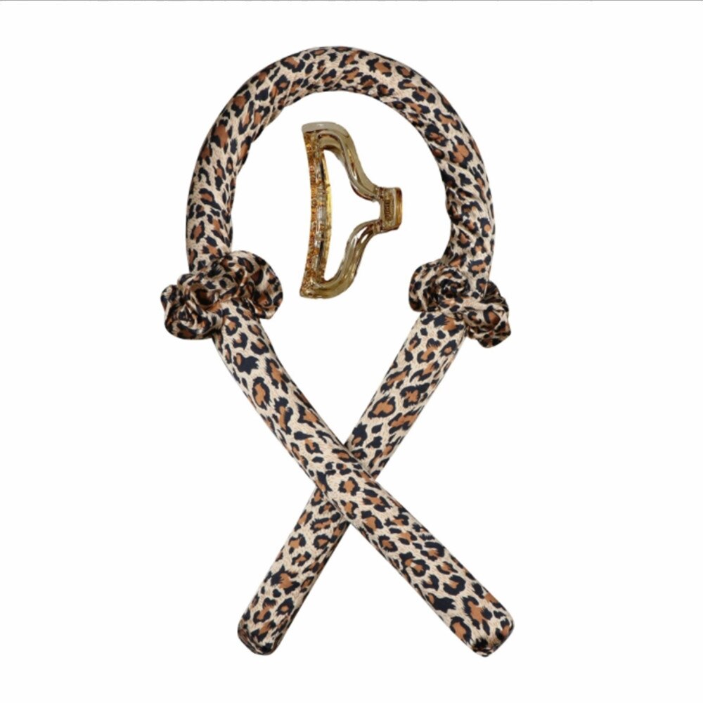 Heatless Curling Rod Headband No Heat Curls Ribbon Hair Rollers Sleeping Soft Headband Hair Curlers DIY Hair Styling Tools: Brown