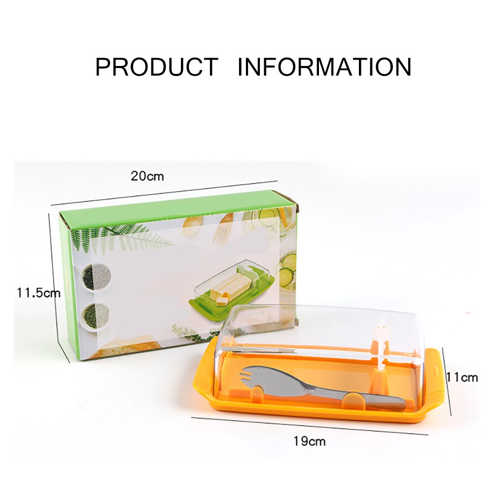 1 Set Household Butter Box For Cutting Vegetables Rectangular Container With Lid Portable Sealed Storage Dish Cheese Practical