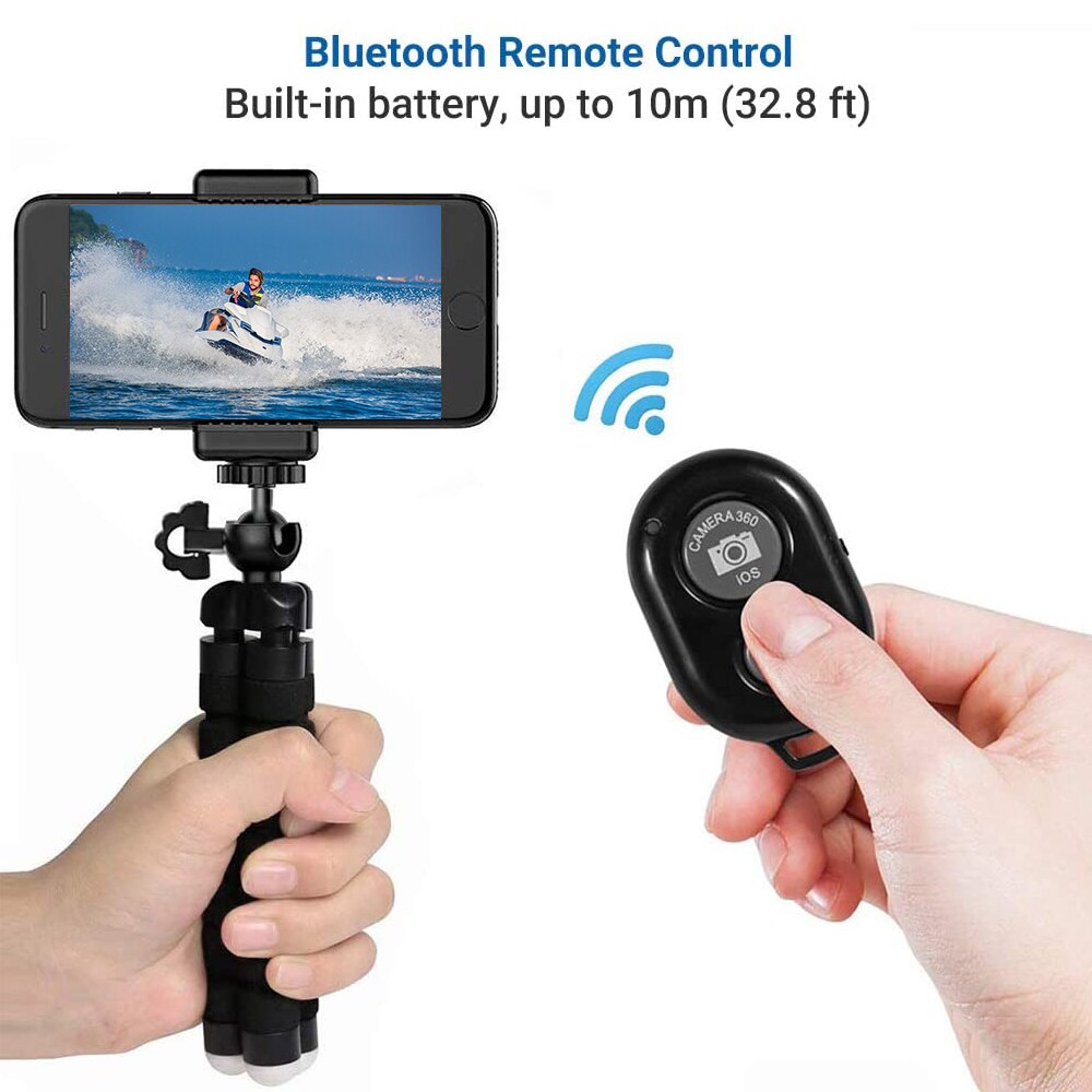 Flexible Mini Tripod KOMERY Smartphone Tripod For Phone Clip Camera Holder Selfie Stick Bluetooth Remote Shutter Release