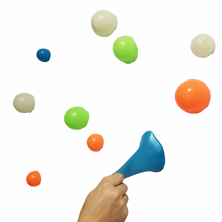 4 pz/set soffitto appiccicoso parete palle Fidget giocattoli Glow In The Dark Squishy Anti Stress sfere luminose estensibile morbido spremere
