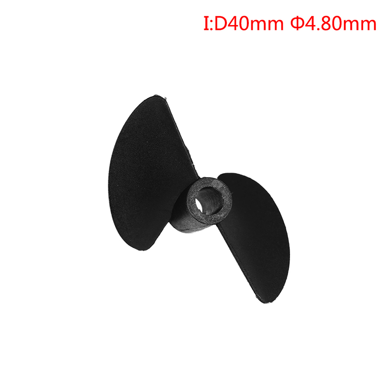 Hélice de dos palas para barco a control remoto, Modelo CW, paleta de nailon P40, hélice de eje de barco, diámetro 27/30/32/35/38/40/45/47MM: Negro