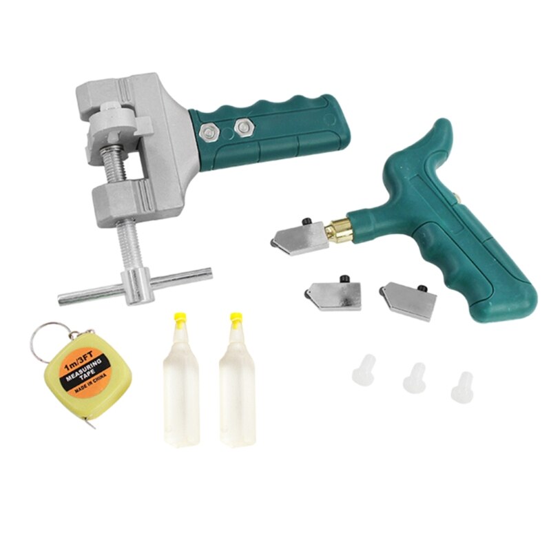 Handheld Manual Scribing Delimitation Glass Ceramic Tile Opener Portable Thick Glass Cutter with Measuring Tape Cutting Tool