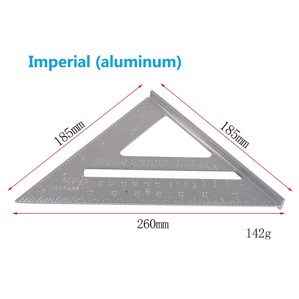 Aluminum alloy Ruler casting low grade and Cast aluminium 7 inch triangular Quick Read Square Tool Carpenters Measuring Tools