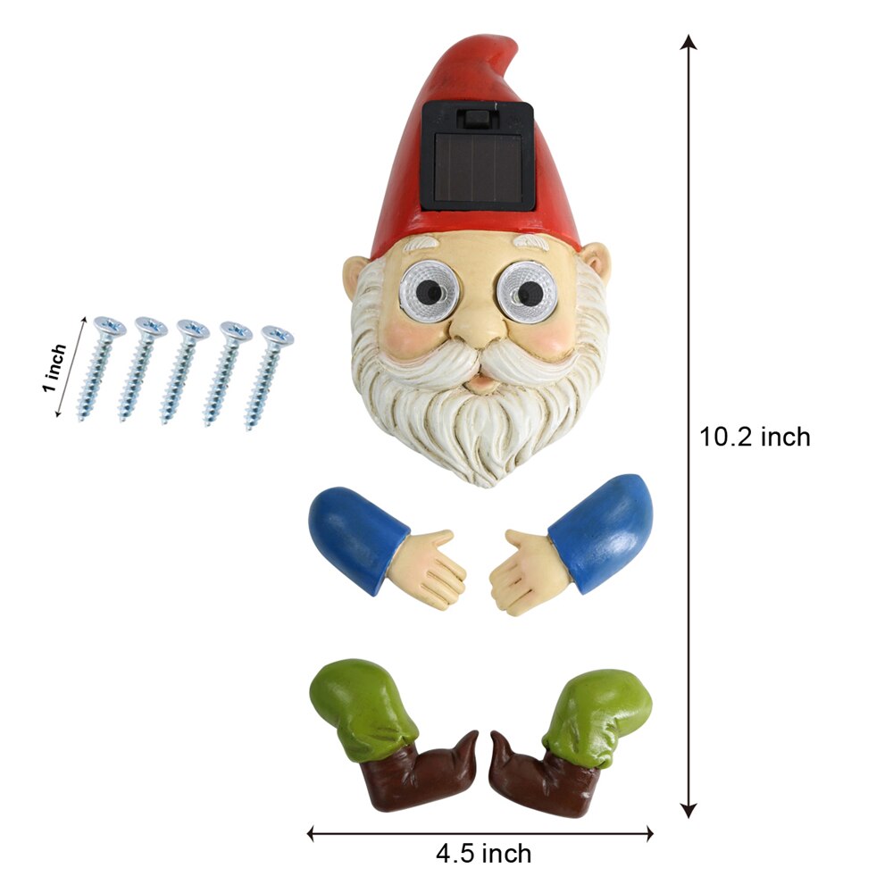 Goodeco Boom Decoratie Tuin Opknoping Beeldjes Outdoor Jardin Standbeeld Solar Gnome Sculptuur Boom Hugger Tuin Decor Ornament