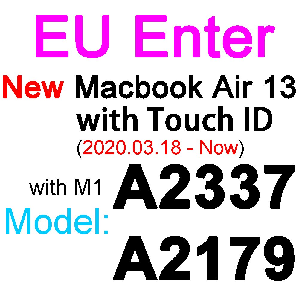 Klawiatura pokrywa dla Macbook Air 13 11 Pro 13 15 16 17 12 dotykowy TPU silikonowy Protector Film wyczyść ue usa A2251 A2289 A2141 2020: EU New Air 13