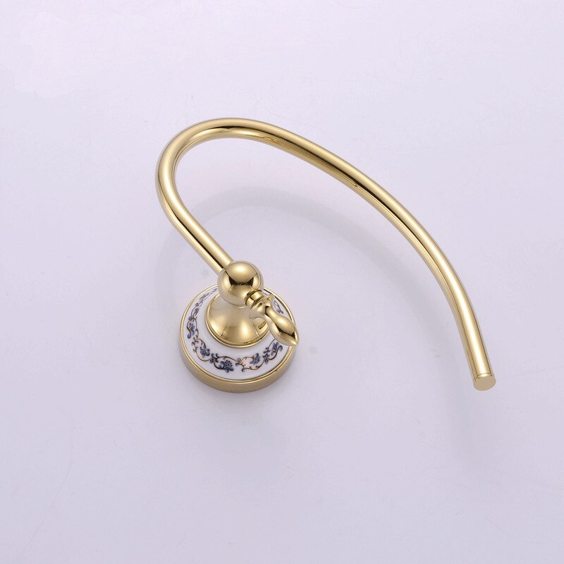 Toalleros de Metal cromado para baño, soporte de barra de toalla, perchas de almacenamiento, accesorios de cerámica montados en la pared, 6707