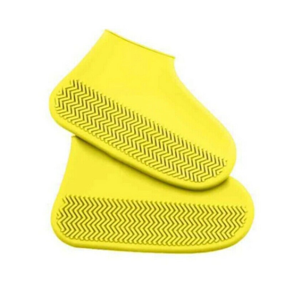 6 kolorów Vintage gumowe buty wielokrotnego użytku kalosze wodoodporne pokrycie antypoślizgowe silikonowe ochraniacze osłona buta Unisex akcesoria do butów: yellow / M(35-39)