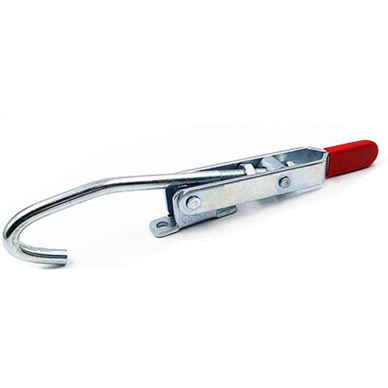 J Hook Type Toggle Clamp 2Pcs 170Kg/375 Lbs Capacity Quick Holding Draw Latch Action Toggle Clamp Pull Hook Type (452)