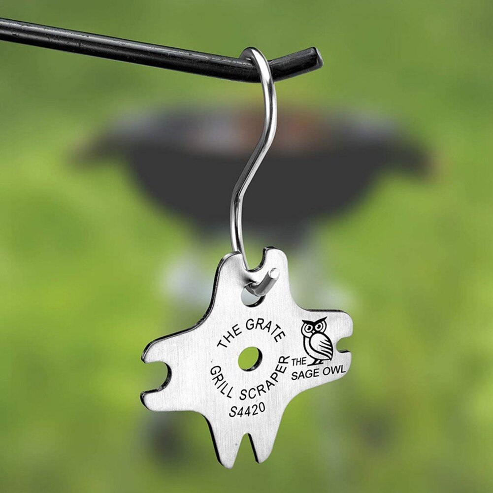 Nettoyeur de grilles de Barbecue en métal Portable, grattoir de Barbecue, outil de nettoyage Portable et une aide agréable pour le nettoyage des grilles de Barbecue