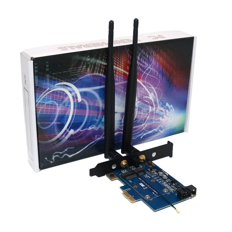 Mini pci-e pci express to pci -e 1x -sovitin, jossa sim-korttipaikka 3g/4g/ lte-kortille ja wifi