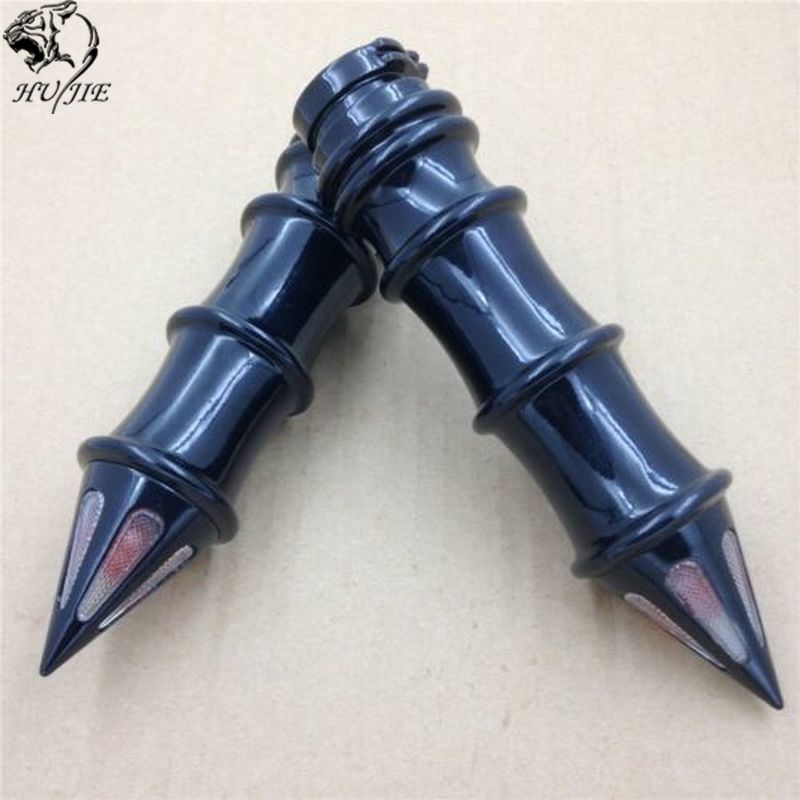 Par Spike 1 "manillar asideros w/de señal de vuelta de las luces de indicador de moto para Kawasaki Vulcan 500 de 800 a 900 1500, 1600, 2000, Blac