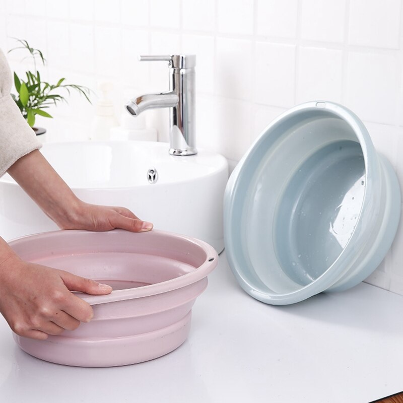 Plastic Folding Basin Portable Wash Basins Folding Laundry Bason Bathroom Kitchen AccessoriesTravel Outdoor Cam Folding Basin