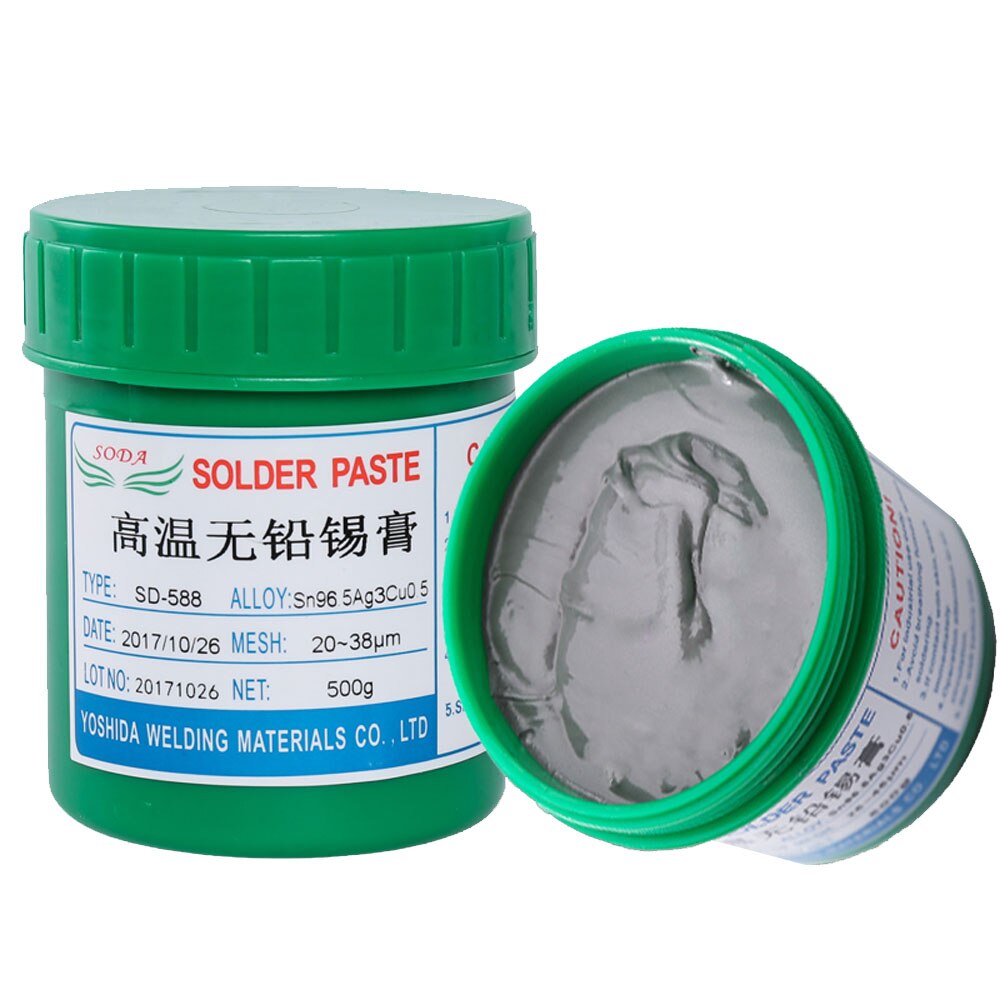 High Temperature SD-588 Lead-Free Solder Paste Zero Halogen SMT Solder Paste Tin Silver Copper Solder Paste Sn96.5Ag3Cu0.5
