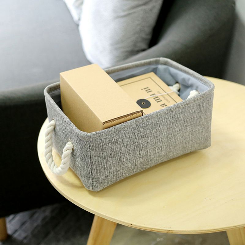 Folding Storage Basket Linen Storage Box Bins Fabric Organizer Closet Cloth Storage Bin Home Laundry Clothes Storage Supplies