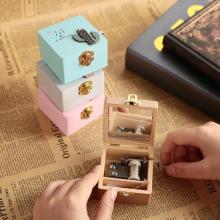 Wooden Music Case Eight Tone Box Music Box Christmas Plant Ornaments Keepsake Kids Beautiful