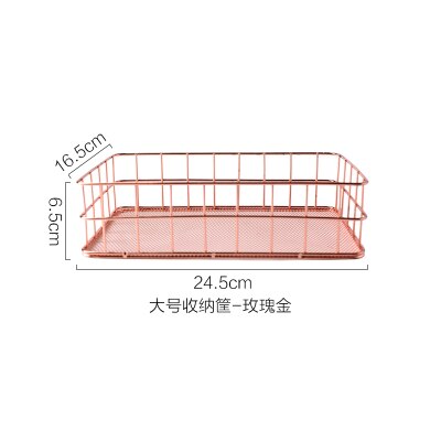 Gold Rosa Metall Draht Lagerung Korb für Haus, Büro, Schreibtisch, Kleinigkeiten, machen-hoch Pinsel Halfter, nordisch Dekor, Eisen Korb Veranstalter: Rose Gold-4