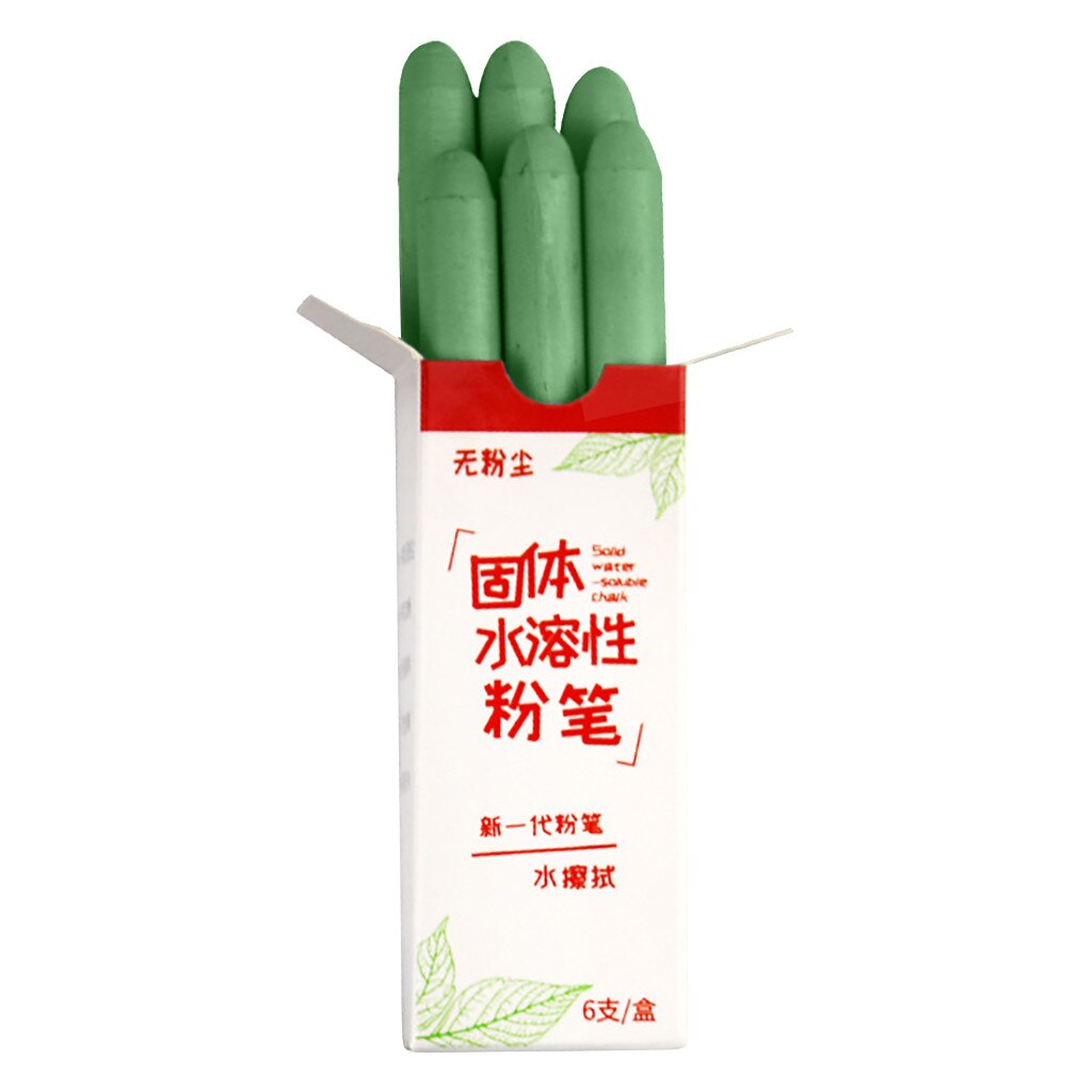 6pc Bunte Kreide Stift Zeichnung Freundliche Staub-freies Staubfreie Für Tafel Für Kinder Lehrer Schule Büro Liefert Accessori: green