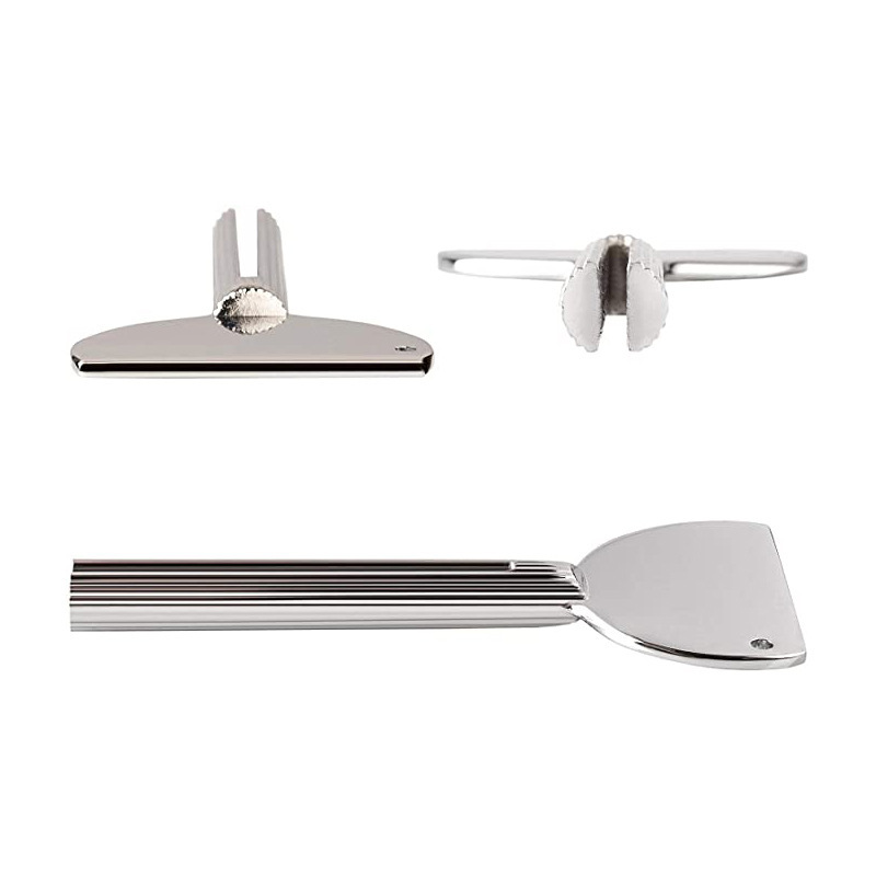 Stainless Steel Toothpaste Squeezer Facial Cleanser Metal Tube Rolling Press Squeezer Toothpaste Dispenser