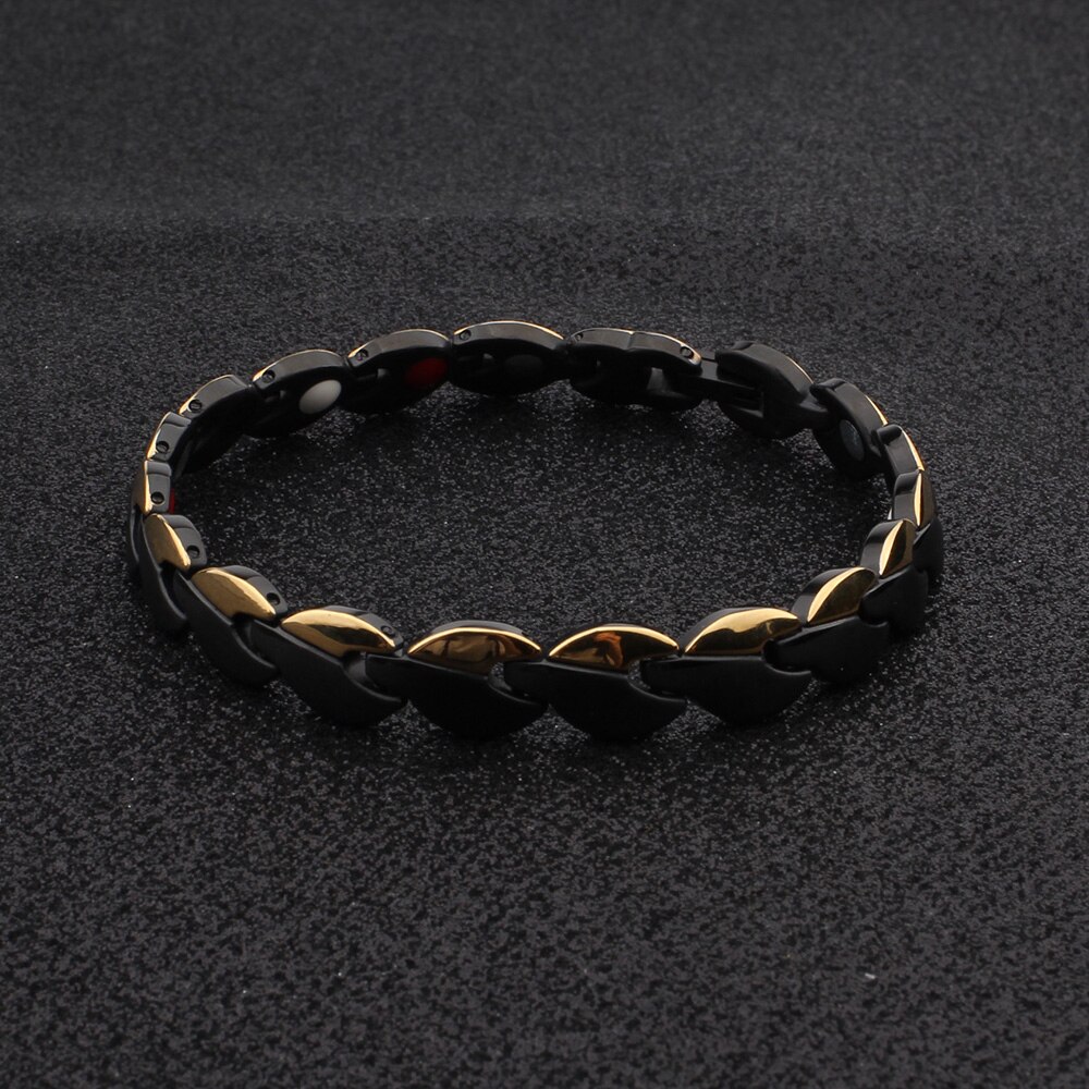 Cienki4U B379 bransoleta ze stali nierdzewnej bransoletka przeciw zmęczeniu dla kobiet mężczyzn magnetyczna bransoletka lecznicza