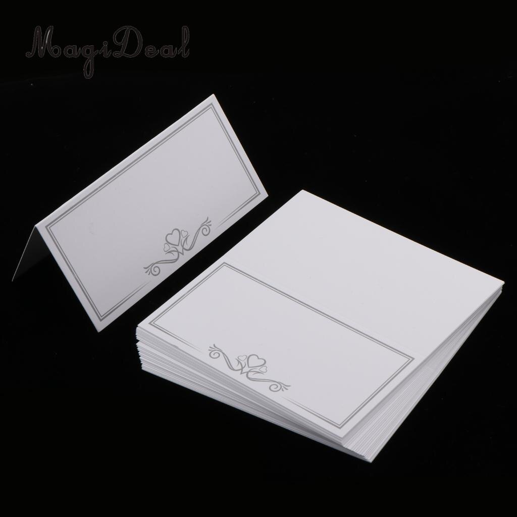 25x Vintage White Blank Place Name Card Wedding Table Card Party Supplies