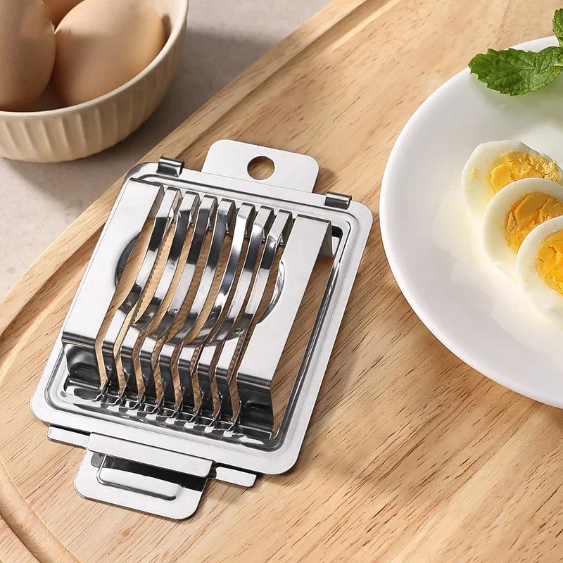 Eiersnijder Multifunctionele handmatige roestvrijstalen gekookt ei Kiwi Aardbei Zacht fruitsnijder Huishoudelijke keukenaccessoires
