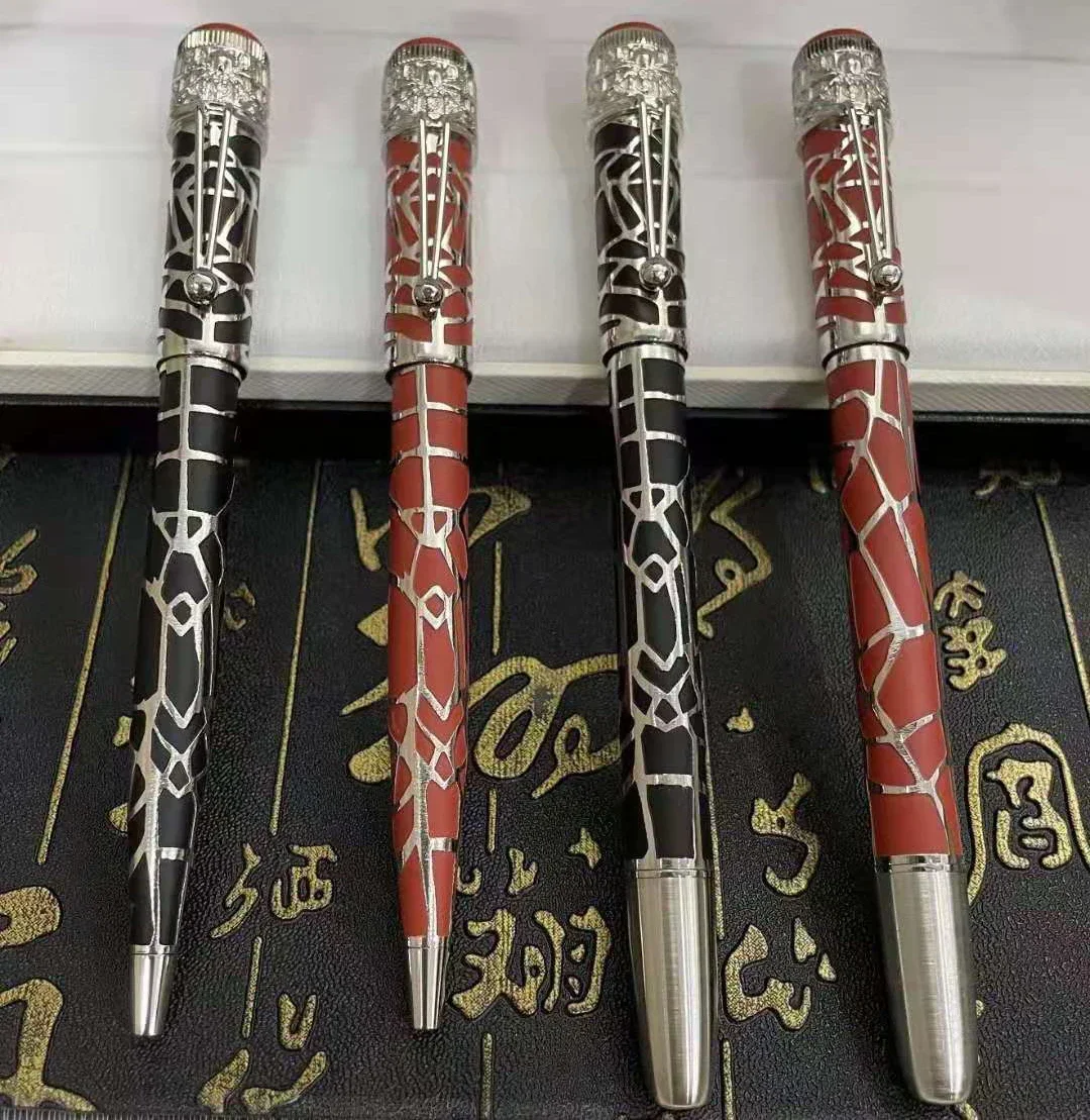 Luxury Spider Web Pattern Barrel Black Red Roller ball Pens Fountain Pen for Writing shoocl pen
